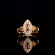 360° view of The Antique Victorian Ruby and Diamond Navette Ring