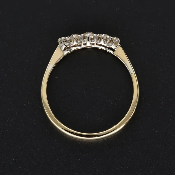 18ct Yellow Gold Five Stone Old Cut Diamond Ring