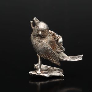 20th Century Silver Model of a Blue Tit
