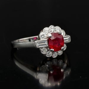 18k Gold Ruby and Diamond Ring