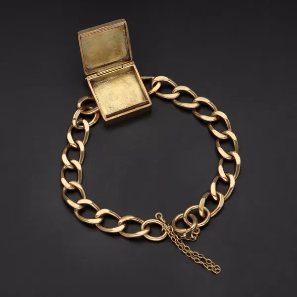 9ct Yellow Gold SOS Handmade Bracelet