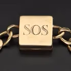 9ct Yellow Gold SOS Handmade Bracelet