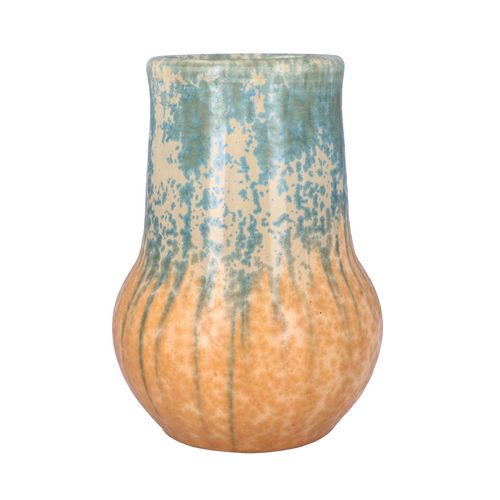 Large Ruskin Pottery Crystalline Drip Glaze Vase image-1