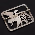 Georg Jensen Silver Duck and Reed Brooch