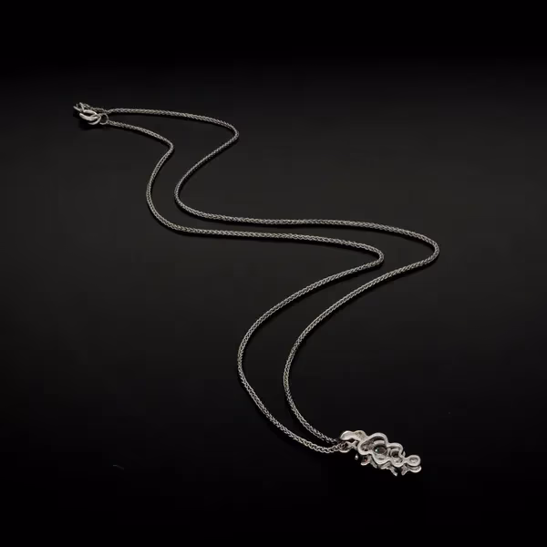 18ct White Gold Bubble Pendant