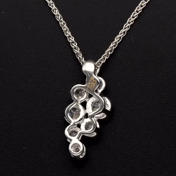18ct White Gold Bubble Pendant