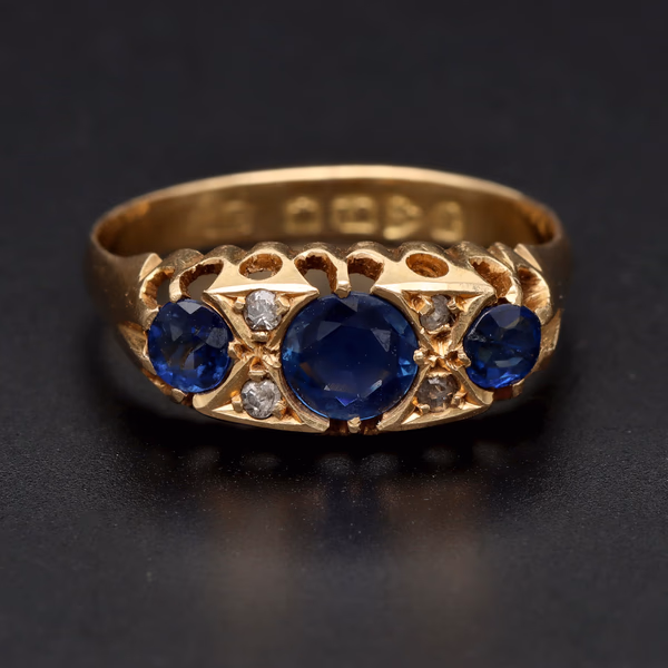 18ct Gold Sapphire and Diamond Ring