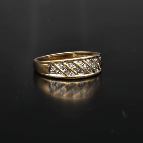 9ct Gold and Diamond Ring image-1