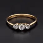 18ct Yellow Gold 3-Stone Diamond Ring