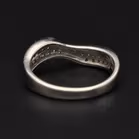 18ct White Gold and Diamond Twist Ring