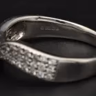 18ct White Gold and Diamond Twist Ring