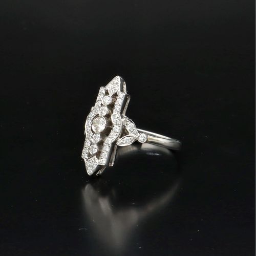 Vintage Platinum Diamond Ring image-3