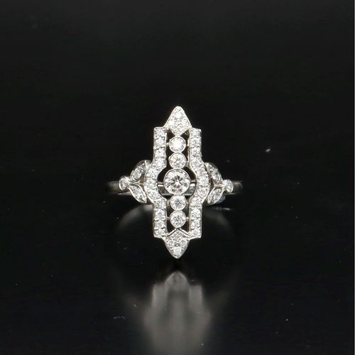 Vintage Platinum Diamond Ring image-2