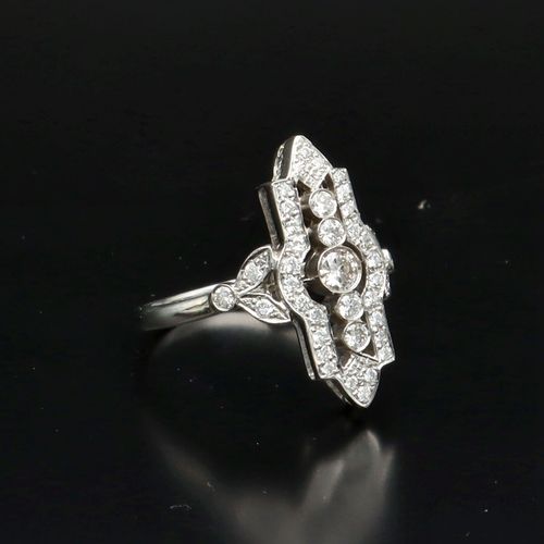 Vintage Platinum Diamond Ring image-1