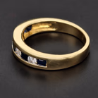 18ct Gold Sapphire and Diamond Eternity Ring