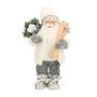 910730 Luxury Santa Claus standing 30 cm gray ivory - 360° presentation