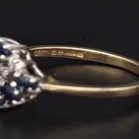 Retro Abstract Diamond Sapphire Ring