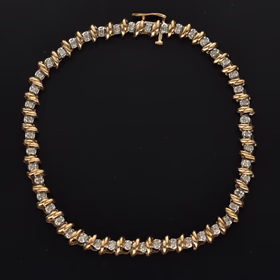 9ct Gold Diamond Bracelet