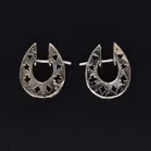 Platinum & Diamond Geometric Hoop Earrings