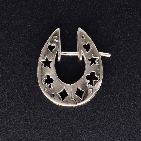 Platinum & Diamond Geometric Hoop Earrings