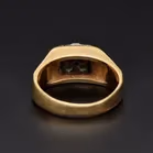 18ct Yellow Gold Emerald & Diamond Ring