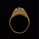18ct Yellow Gold Emerald & Diamond Ring