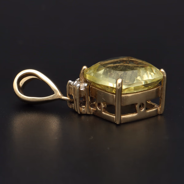 9ct Yellow Gold Citrine Pendant