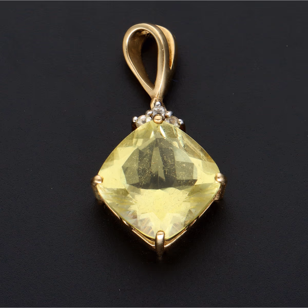 9ct Yellow Gold Citrine Pendant