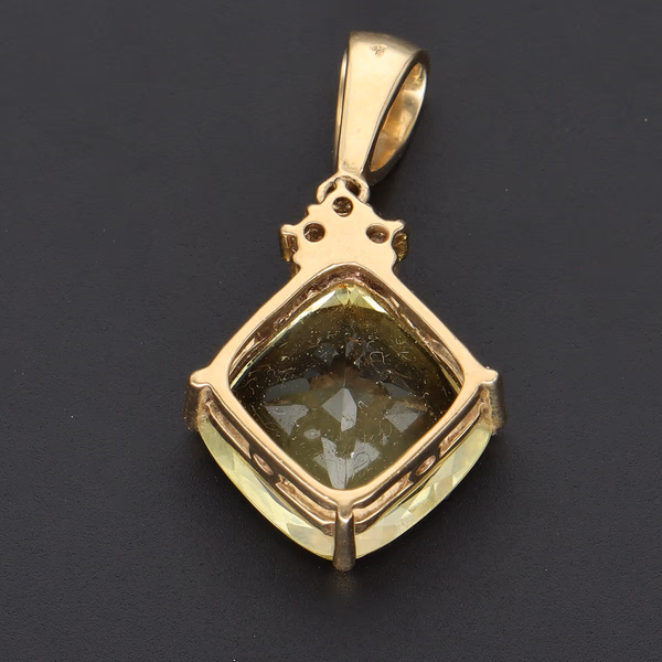 9ct Yellow Gold Citrine Pendant
