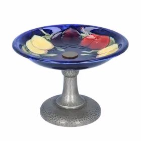 William Moorcroft For Liberty & Co. Tudric Elevated Bowl On Stand