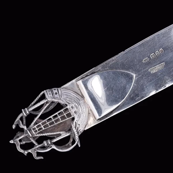 Large Edwardian Silver Galleon Bookmark