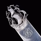 Large Edwardian Silver Galleon Bookmark