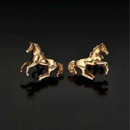 9ct Gold Harriet Glen Horse Earrings image-2