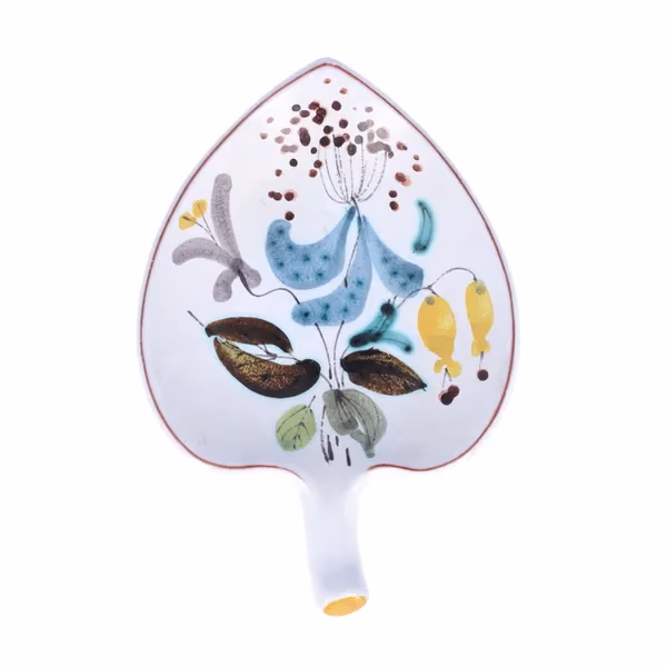 Vintage Gustavsberg Ceramic Leaf Dish