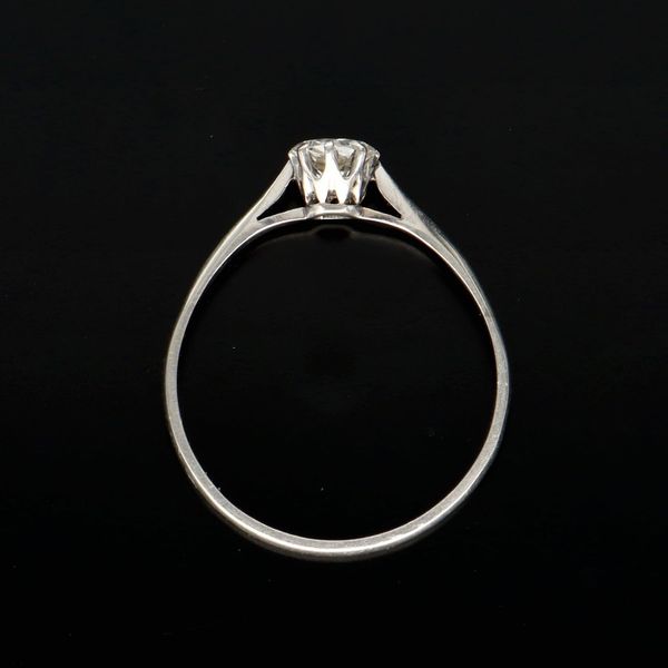 Antique Platinum Diamond Solitaire Ring