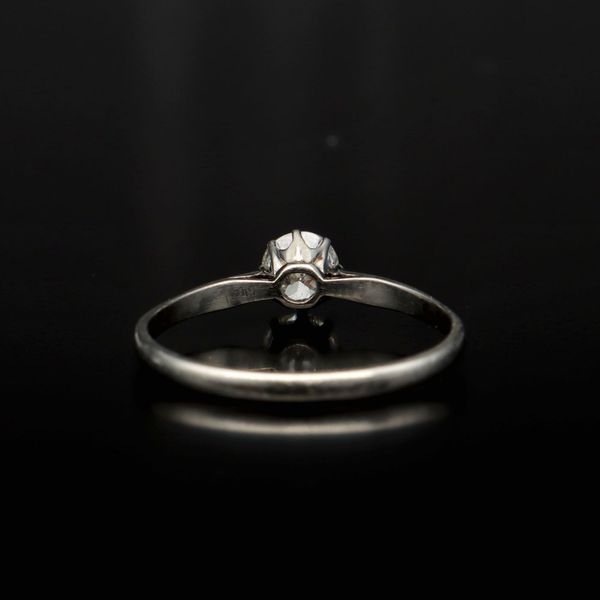 Antique Platinum Diamond Solitaire Ring