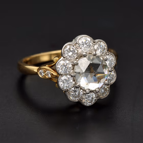18ct Gold Daisy Diamond Ring