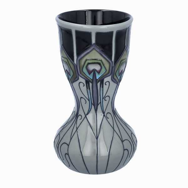 Macintosh Style Moorcroft Peacock Parade Vase