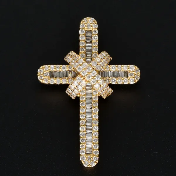 18ct Yellow Gold Diamond Cross Pendant