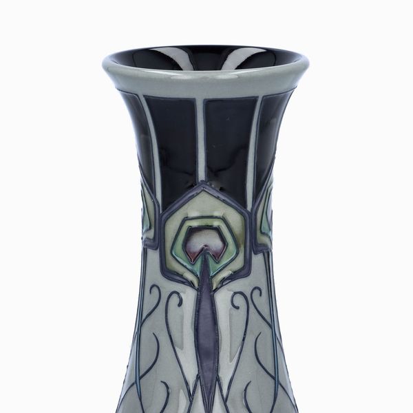 Macintosh Style Moorcroft Peacock Parade Tall Vase