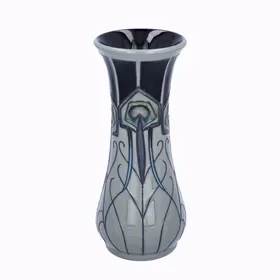 Macintosh Style Moorcroft Peacock Parade Tall Vase