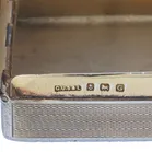 George V Silver Table Snuff Box with Inset Stone