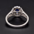 18ct White Gold Sapphire & Diamond Ring