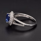 18ct White Gold Sapphire & Diamond Ring