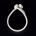 Vintage Sterling Silver Five Bead Ball Ring by Anna Greta Eker