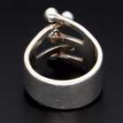 Vintage Sterling Silver Five Bead Ball Ring by Anna Greta Eker