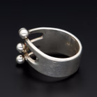 Vintage Sterling Silver Five Bead Ball Ring by Anna Greta Eker