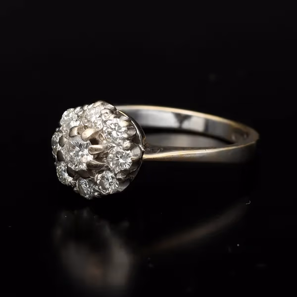 18ct Gold Diamond Cluster Ring