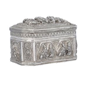 Antique Burmese Silver Betel Box