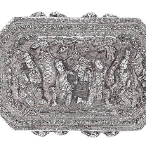 Antique Burmese Silver Betel Box image-4